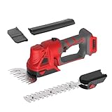 2-in-1 Cordless Mini Hedge Trimmer Electric Dual-Function Gardening Power by LivingSURE - Battery NOT Inluded