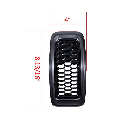 Image of AMOPA Set 7pcs Front Grille Grill Inserts Honeycomb Mesh for 2014 2015 2016 2017 2018 Jeep Cherokee