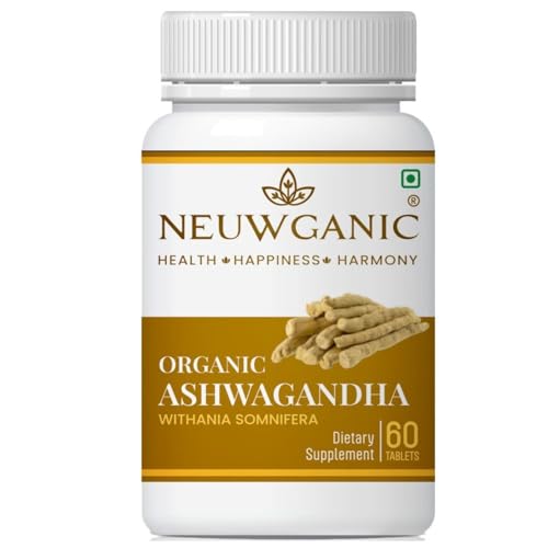 Image of Organic Ashwagandha Tablets - 600 mg 60 Tablets - Stress Relief - Rejuvenates Mind and Body - Boosts Energy and Immunity - Ashwagandha Tablets