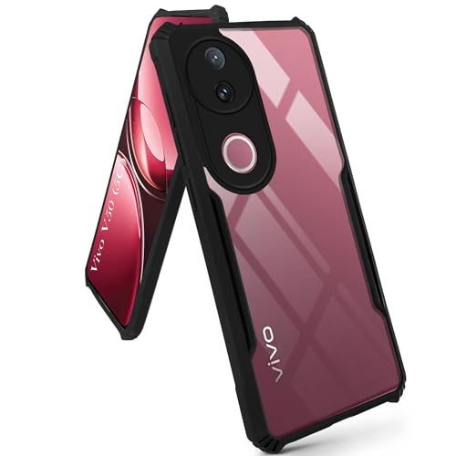 Image of Jkobi Back Case Cover for Vivo V50 | Vivo V50e (Shockproof with Polycarbonate Clear Panel | Professional Black)