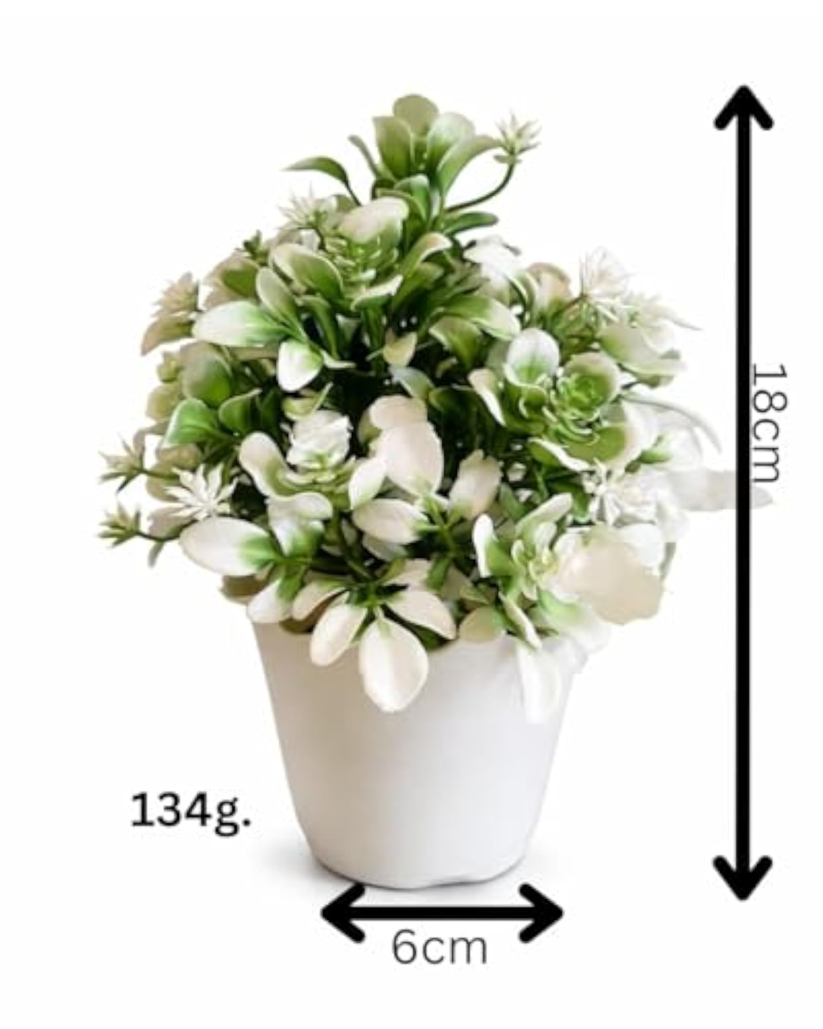 Hindustan's Farm Artificial Succulent Plant with White Pot
