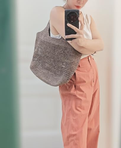 Raffia Straw Woven Totes Shoulder Crossbody Bag Handbag Hobo Hollow Beach Vacation Seaside Crochet Versatile Purse Chic2