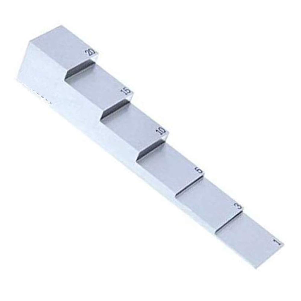 YFYIQI 6 Step Ultrasonic Calibration Test Block 1mm 3mm 5mm 10mm 15mm 20mm in NDT Testing with 1018 