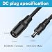 YAODHAOD DC 8mm auf DC 5525 Kabel 20CM 14AWG 20A DC8020 Buchse auf DC5526 Stecker Kabel kompatibel mit Jackery Solar Generator Portable Power Station und Solarpanel (DC5525 Stecker)