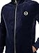 Sergio Tacchini Men's Court Velour Track Jacket, Maritime Blue/Gardenia, XXL