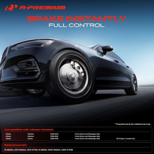 Image of A-Premium Front Left and Right Side Disc Brake Caliper with Bracket | Compatible with Nissan Maxima 2009-2014 2016-2023, Sentra 2009-2012, Corrosion-resistant, Direct-fit