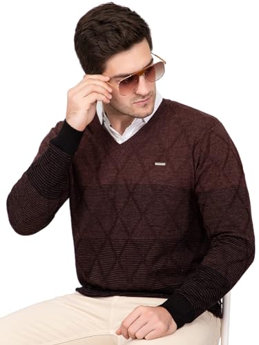Image of GODFREY V Neck Full Sleeve Sweater for Man Winter Pullover