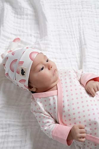 Image of monica + andy Kimono Tie Long Sleeve One Piece, 100% Organic Baby Clothes for Girls & Boys, Preemie, Newborn & Infant