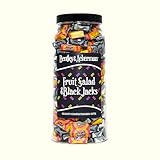 Fruit Salad & Black Jacks Sweets - (535g) Original Retro Fruit Salad & Black Jacks Sweets Gift Jar By Bentley & Ackerman's Sweet Shop.