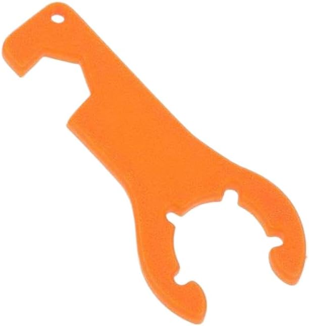 Caravan RV Gas Bottle Wrench 2-in-1 Compatible with RV Camping Motorhome Grill(Orange)