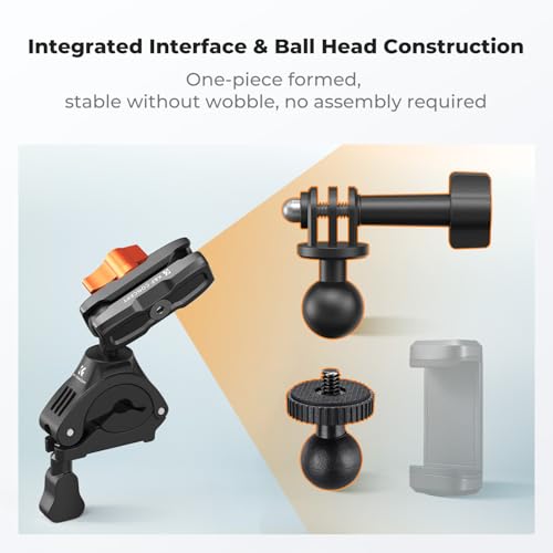 K&F CONCEPT Handlebar Bike Mount with 360° Dual Ball Head, Camera Clamp by K&F CONCEPT - Used condition - Image 7