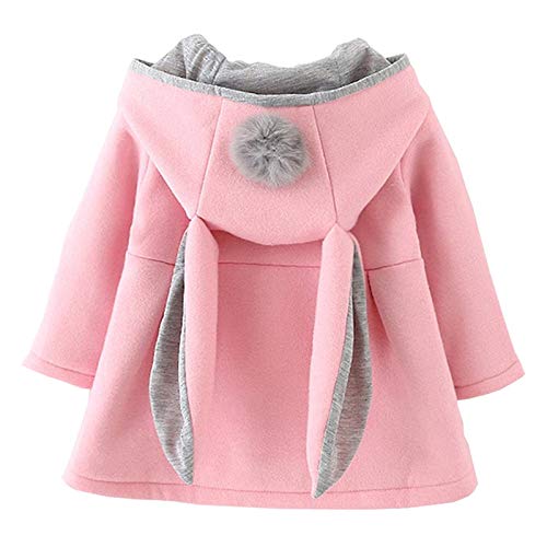 CoKate Infant Baby Girl Fall Winter Hooded Coat Sweet Rabbit Jackets Outerwear (Pink, 12-18 Months) CoKate Infant Baby Girl Fall Winter Hooded Coat Sweet Rabbit Jackets Outerwear (Pink, 12-18 Months)