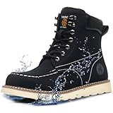 TAERGU Steel Toe Boots for Men-6 Inch Moc Toe Safety Work Boots Non-Slip...