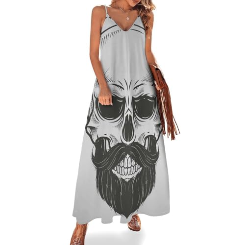 Robe longue crâne barbu femme légère pour ne plus souffrir du soleil