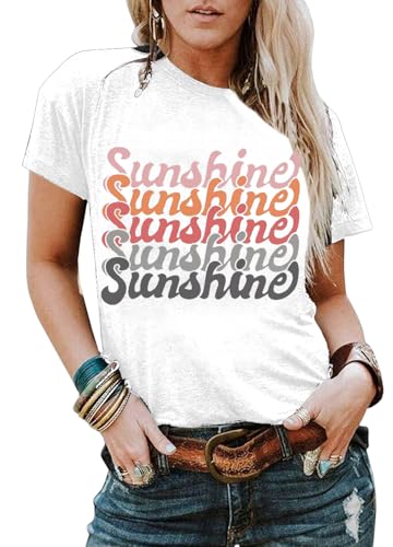YEXIPO Womens Graphic Tees Short Sleeve Summer Tops Casual Cute T Shirts - image 2