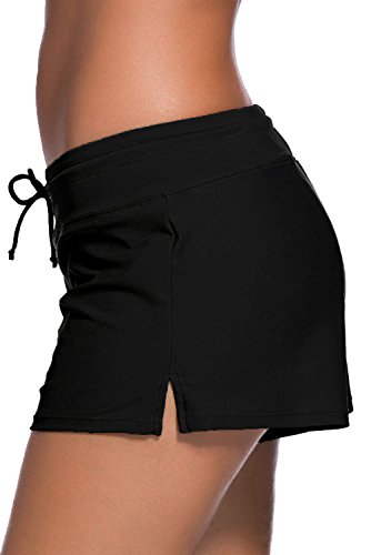Women Beach Board Shorts Boy Short Pants Plus Size Tankini Bottom Swimwear Short4
