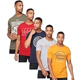 Crosshatch Mens 5 Pack Graphic Tee Multipack Gift Holiday Crew Neck T-Shirt Short Sleeve - Multi Print XXL