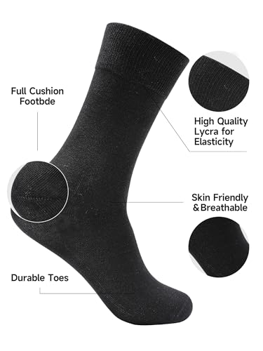 Mens Dress Socks Thin Lightweight Size 8-13 Combed Cotton Anti Odor Quick Dry Classic Pattern2