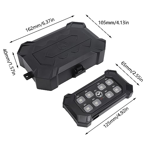 Panel de interruptores de 8 bandas de control táctil universal de alta resistencia en ABS 6