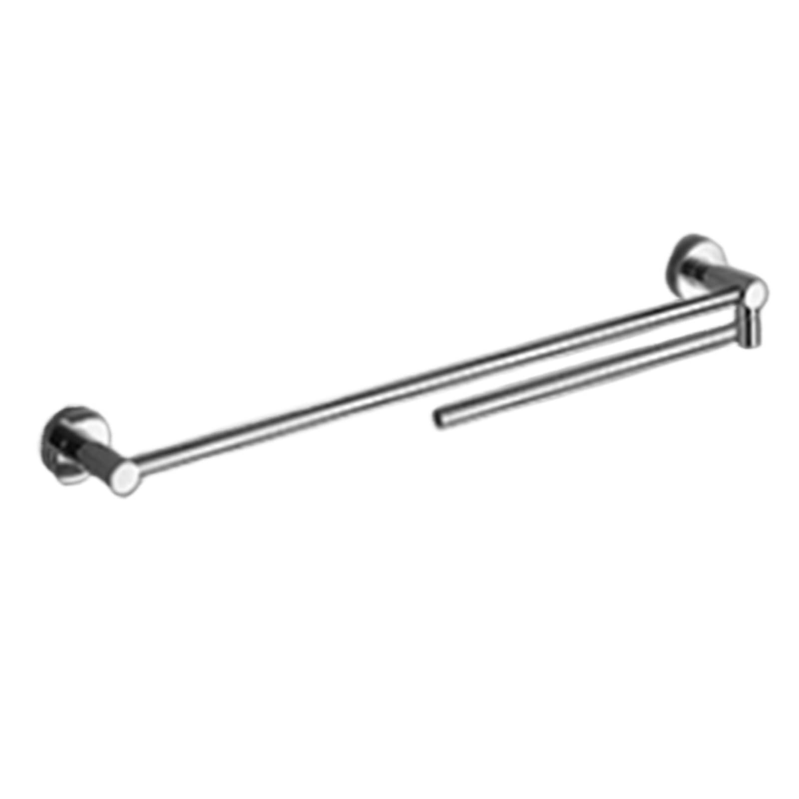 Porte-serviettes pivotant 60 cm cuivre argenté rotation gauche droite sans perçage