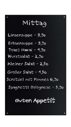 Wetterfeste Kreidetafel 50x145cm / 145x50cm