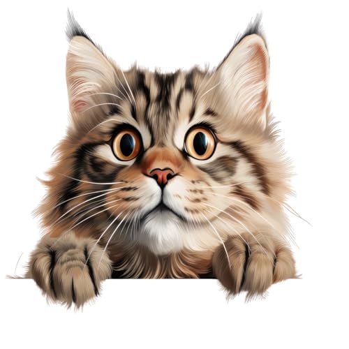 1pcs Peeking Cat Iron Transfer Patch Heat Transfer Sticker Vinyl Design Iron Applique T-Shirt Clothing DIY Craft Applique Clothing Decoration (P3)