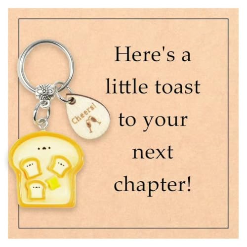 Nexoluxa New Beginnings Toast Keychain Gifts for Women Coworker Leaving