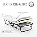 Lucid Rollaway Folding Guest Bed with 4 Inch Memory Foam Mattress- Rolling Twin XL- Easy Storage-Cot Size Bed