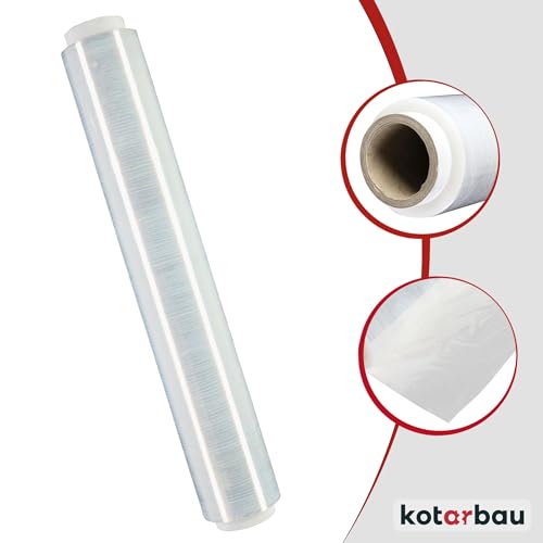 KOTARBAU® 6 Rollen Wickelfolie Stretchfolie 1,5 kg | L: 285 m B: 50 cm | Strechfolienrolle Transparent Stretchfolie Folie Verpackungsfolie transparent Umzugsfolie für Möbel Packfolien Stretch Film