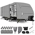 Leader Accessories 27'-30' Travel Trailer RV Cover Windproof Extra Thick Upgraded 5 Layers Camper Cover with Adhesive Repair Patches