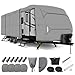 Leader Accessories Wind Resist Upgrade Travel Trailer RV Cover Fits 24'-27' Trailer Camper 3 Layer Size 330" L102 W104 H with Adhesive Repair Patch