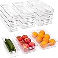 ZHOHO TANT 9 Pack Refrigerator Organizer Bins,3 Sizes Clear Pantry Storage with Handles for Fridge, Freezer, Shelves, Drawer, Bins, Snack Organizer for Home & Kitchen