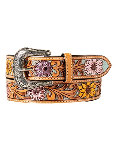 ARIAT Women's Western Sunflower and Daisy Belt, Multicolored, X-Large
