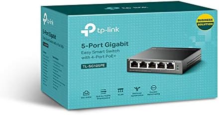 TP-Link TL-SG105PE 5-portowy Gigabit Easy Smart Switch z 4 portami PoE+, Plug & Play, metalowa obudowa