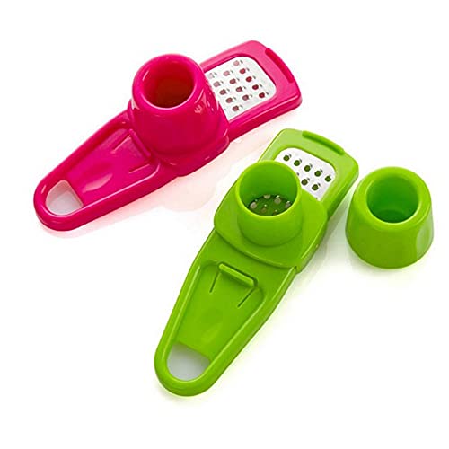 J Shop Presse-ail en plastique, couleur bonbon, outils de meulage, râpe de cuisine