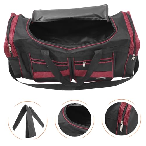 Large Capacity Duffle Bag for Travel Tote Bag Multiple Pockets Business Trip Hand Luggage Ultra-light Pu Leather Compact and Portable3