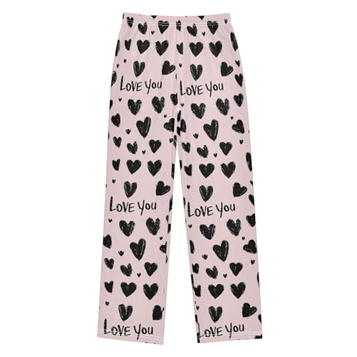 Pajama Bottoms, Pajamas Long Pant Gothic Hearts Lounge Wear Casual Sleep Pants Soft Pjs Sleepwear
