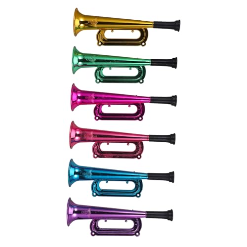 POPETPOP 12 piezas Trompetas de Juguete de Plástico Reutilizable para Fiesta Infantil Instrumentos Musicales de Animación Bocinas de Ruido Seguras para Cumpleaños y Eventos Deportivos