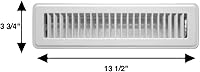 Rocky Mountain Goods Heavy Duty White Floor Register 2x12 Duct - Walkable Steel, Scratch-Resistant Finish, Easy Airflow Adjust (3.75x13.5 Actual)