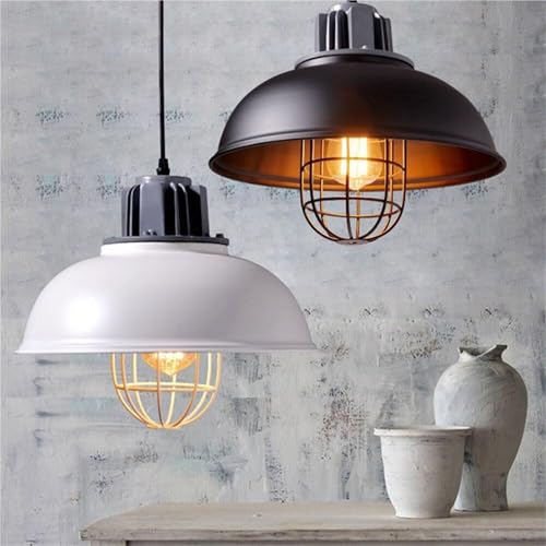 Plafonnier suspension E27 en métal blanc lustre au design scandinave soigné