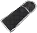 Soft Eyeglass Case (Pouch), Velcro Flap Closure, Canvas Fabric, Black
