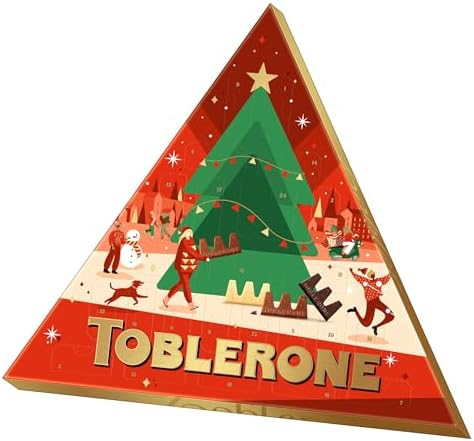 Toblerone Adventskalender mit Mini-Toblerone, Ideal für die Festtage, 200 g | Täglich eine süße Überraschung für genussvolle Momente in der Adventszeit