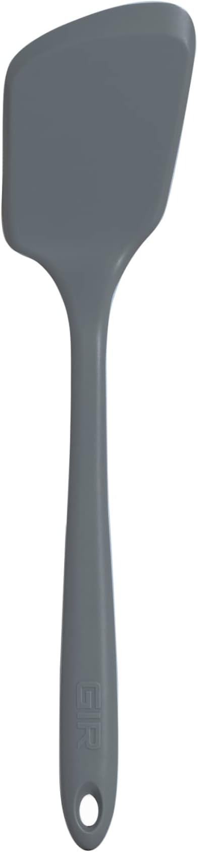 GIR: Get It Right Mini Silicone Spatula Turner - 11" x 2.6" x 0.7" - One Piece Design - Nonstick & Heat Resistant - Silicone Spatula for Cooking & Baking - BPA-Free - Slate