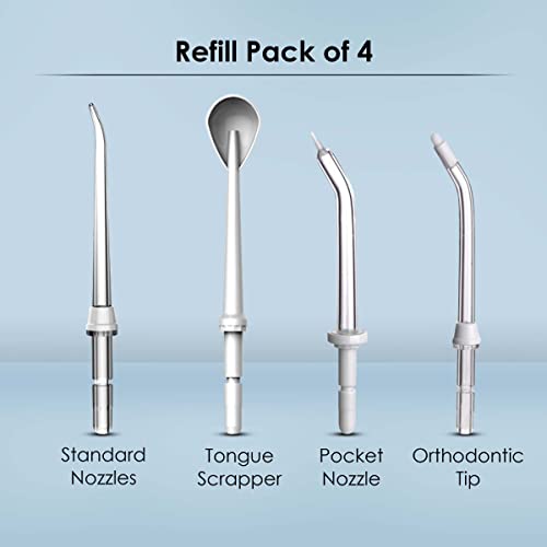 AGARO Oral Irrigator Nozzle Tip Max 4Pcs Transparent - Image 2