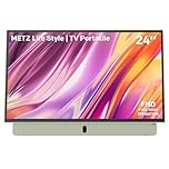 Metz TV Portatile, MPE7200Z, 24", Batteria Incorporata, Ricarica Auto 12V e Power Bank, Anti-glare, LED, FHD Smart, Google TV, HDMI, USB, Bluetooth, Wifi 5, Uscita Antenna, Verde