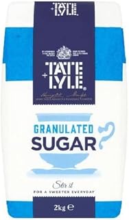 Tate & Lyle TS-150002 Granulated Pure Cane Sugar Bag, 2kg, White