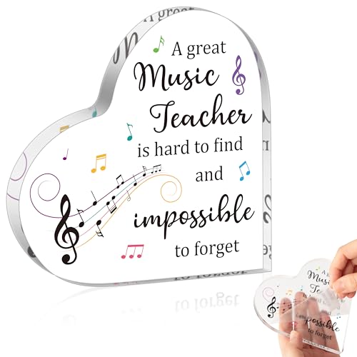WATINC Acrylic Heart Table Centerpiece - Appreciation Gifts Award for Teacher, Thank You Dance Teacher Keepsake for Women, Dancer Graduation Sign, Thanks Dancing Instructor Desk Decor for Farewell