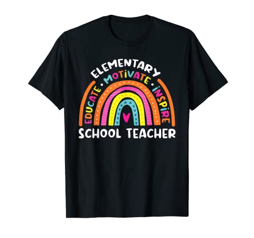 Educar primaria Motivar Inspirar Profesor de escuela Camiseta