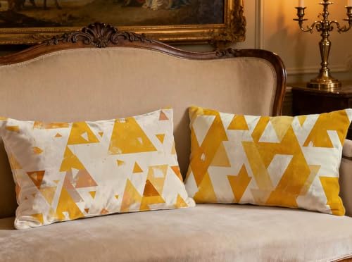 Housse de coussin rectangulaire 80x100cm velours orange lot de 2 décor maison - 2