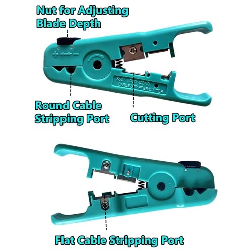 Image of XIKKART Tool Kit | Cat7 Crimping Tool | Passthrough RJ45, With Ethernet Network lan Cable Wire Stripper And Cutter Tool for Compatible with Connectors Cat5 Cat5e Cat6 Cat6A Cat7 and RJ11 RJ45 STP /UTP